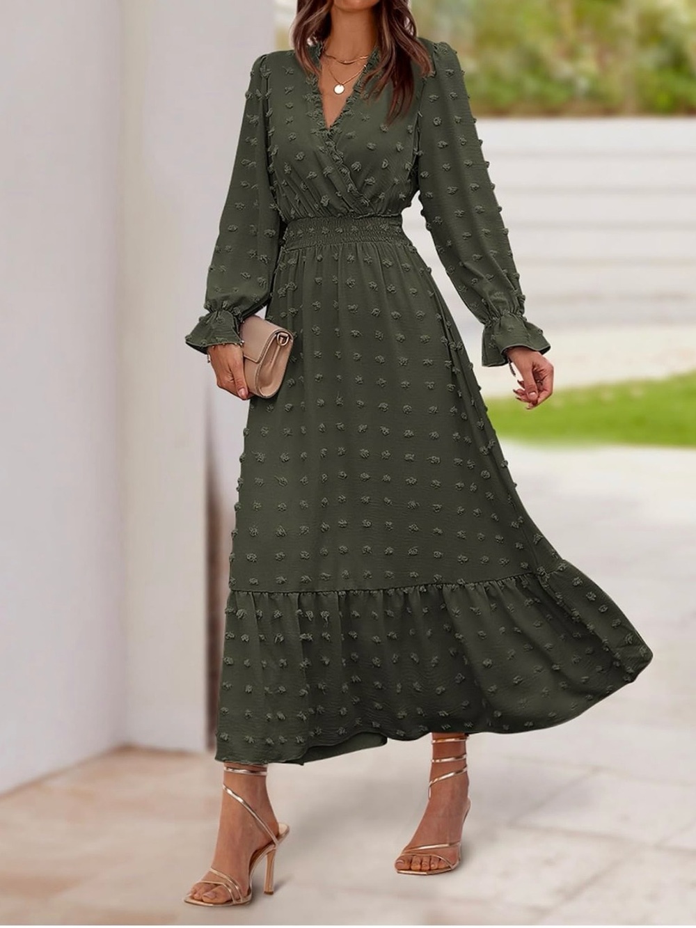 BTFBM Women Fall Maxi Dress 2026 Swiss Dot
Gorgeous color for fall army green M